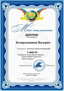 Теста мои таланты