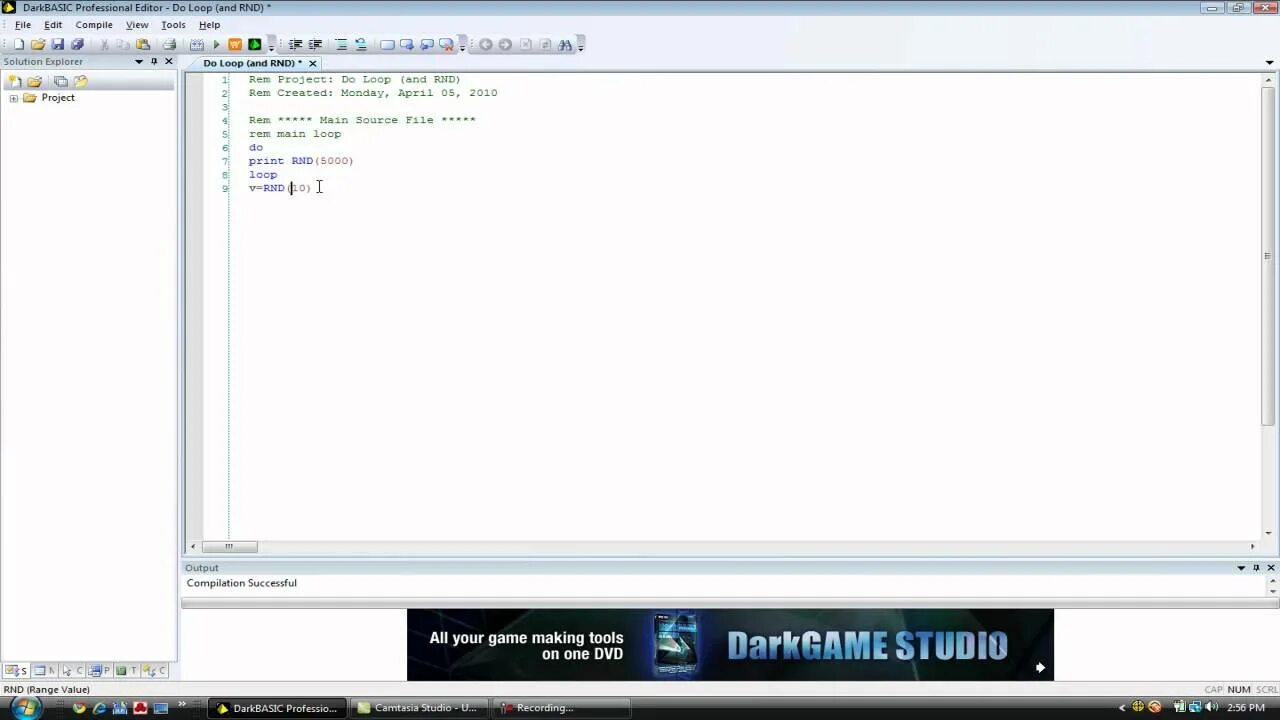 Compiling editor