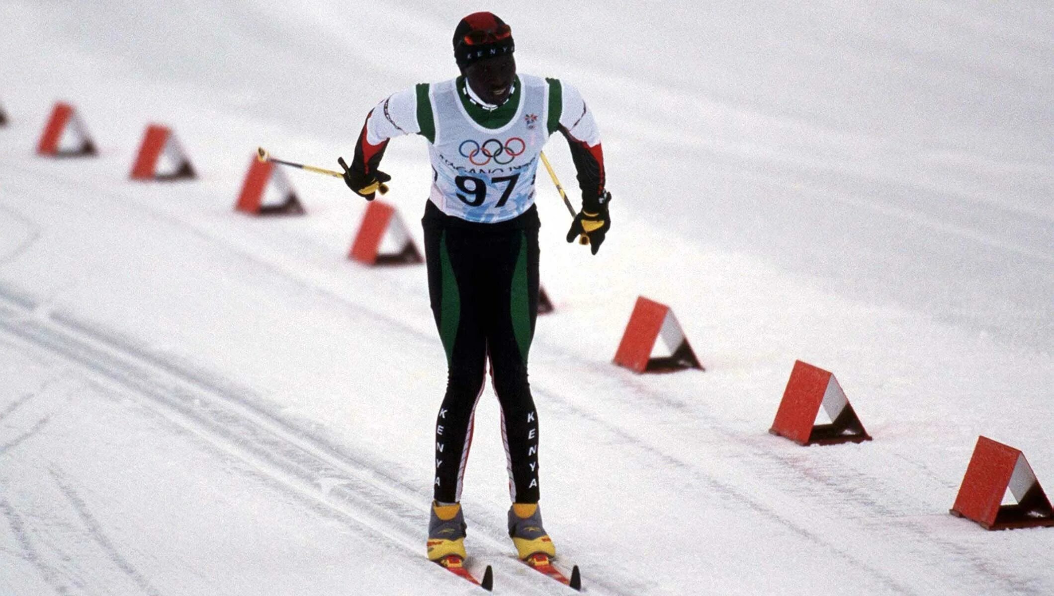 Язык лыжников. Бьерн Дели лыжник. Nagano 1998 Cross Country Skiing. Чернокожий лыжник на Олимпиаде.