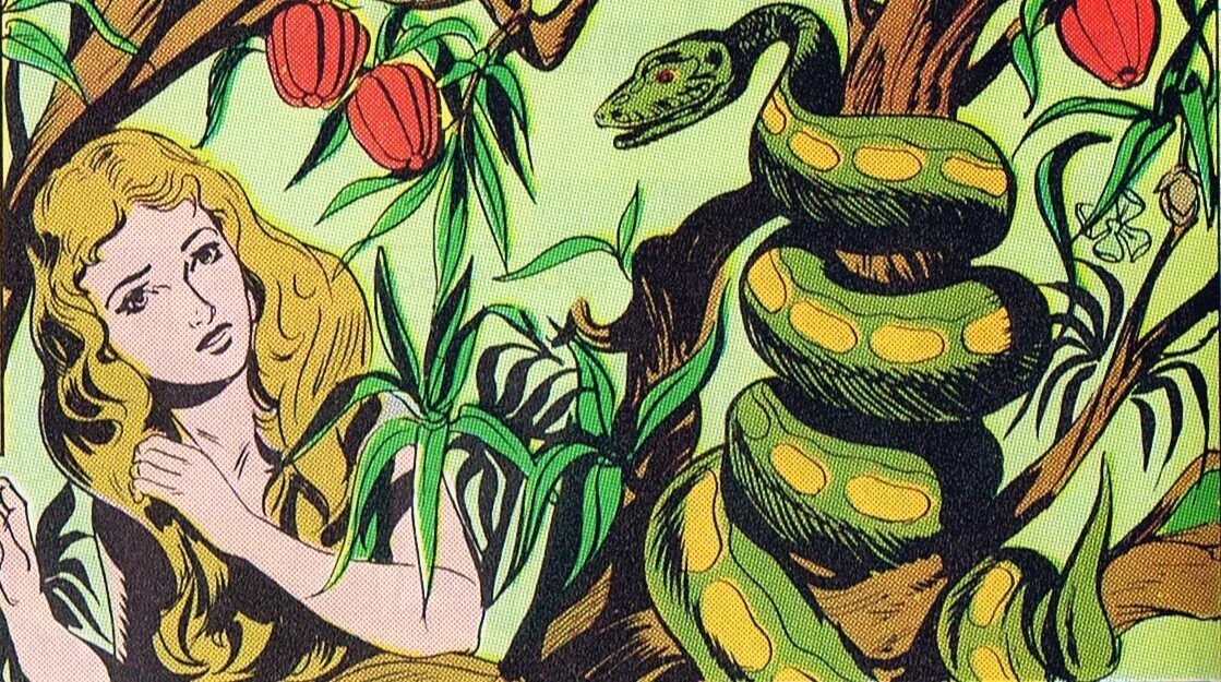 Что говорится змей. Ева и змей искуситель. ева змей искуситель яблоко. библейский змей искуситель. змей искуситель в эдеме.