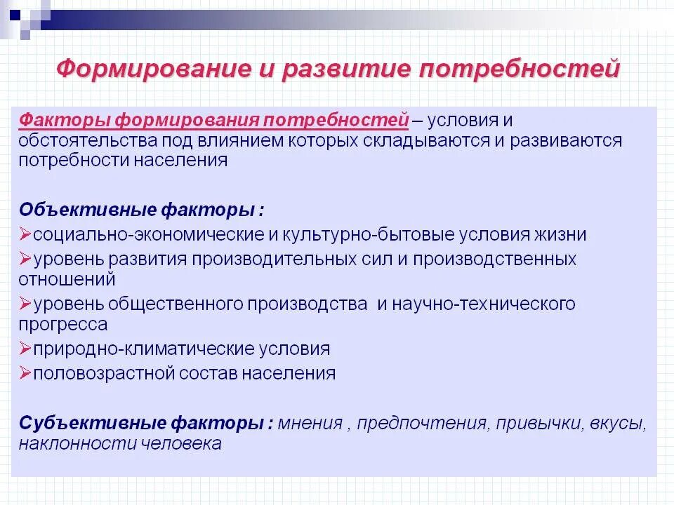 Формирование потребности. Факторы формирующие потребности. Потребности человека и факторы. Факторы формирования потребностей.