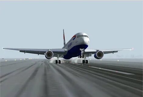 The flight arrive