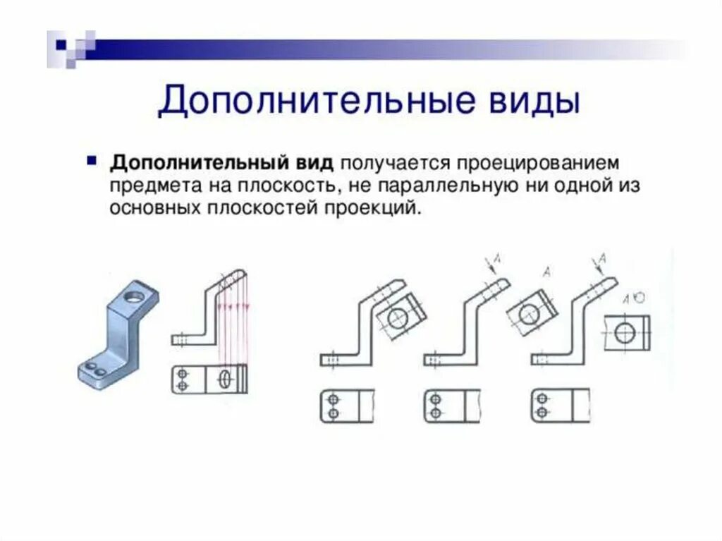 Основной вид Инженерная Графика. Дополнительный вид Инженерная Графика. Местный вид Инженерная Графика.