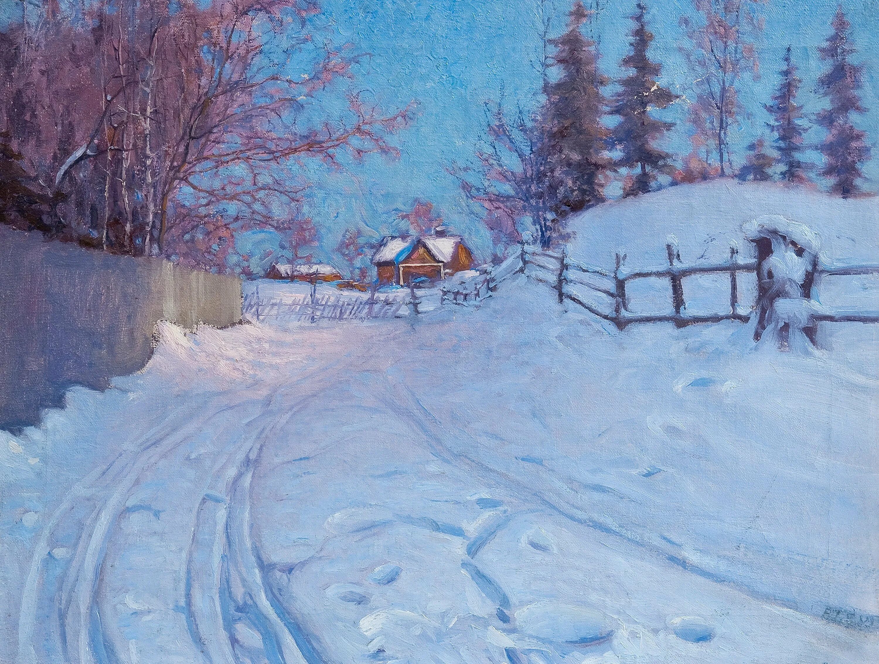 Деревня зимой рассказы