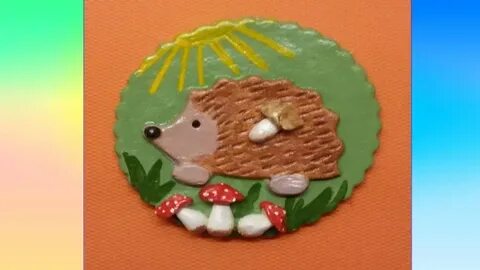 Ежик из соленого теста