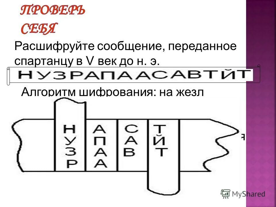 Расшифровка послания. Как расшифровать послание по палочкам.