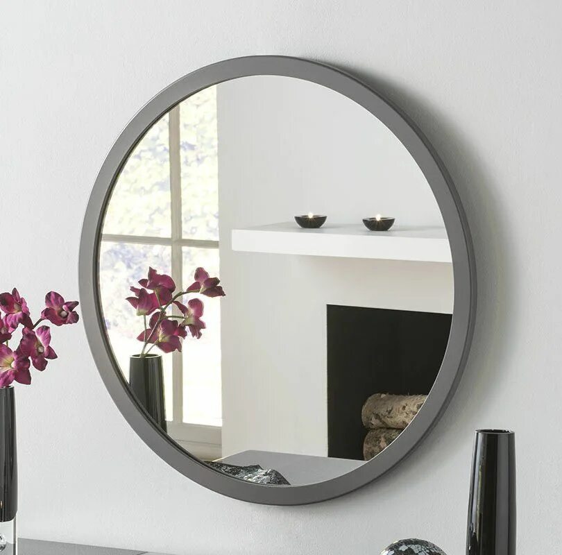 Marley Forrest Medium Round Beveled Glass Contemporary Mirror (38 in. H x 38 in.