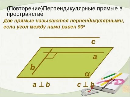 Две перпендикулярные прямые а и б