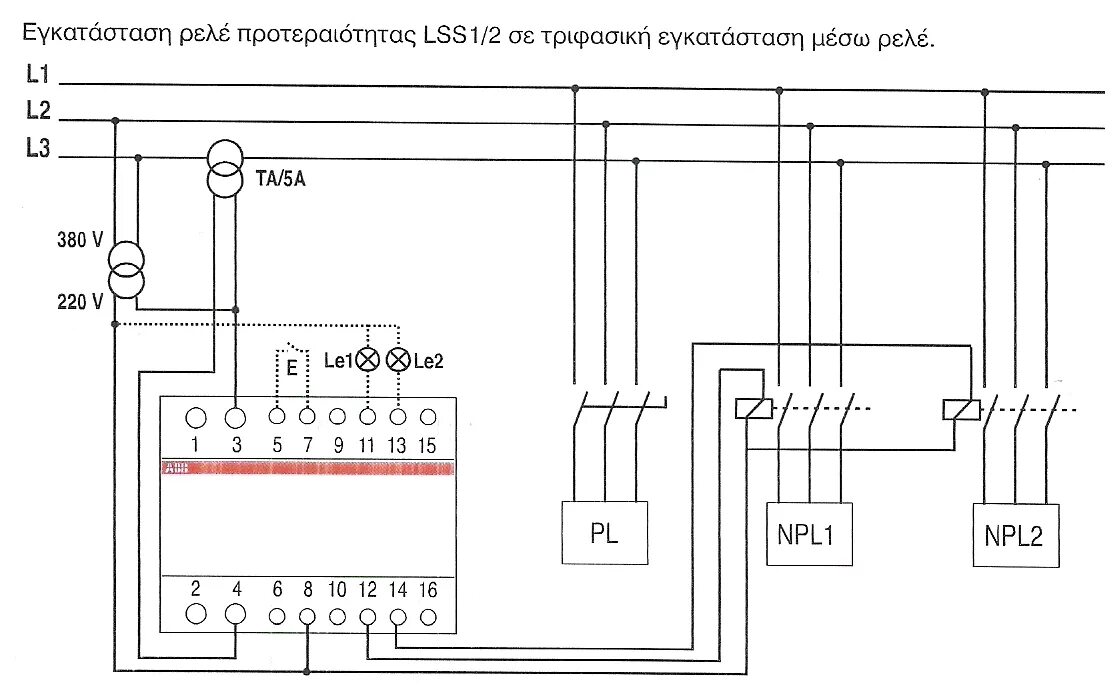 3 фазное соединение. ABB lss1/2 реле приоритета. Схема включения реле контроля напряжения. Реле приоритета нагрузки 3 фазное схема подключения. Реле приоритета ABB трехфазное.