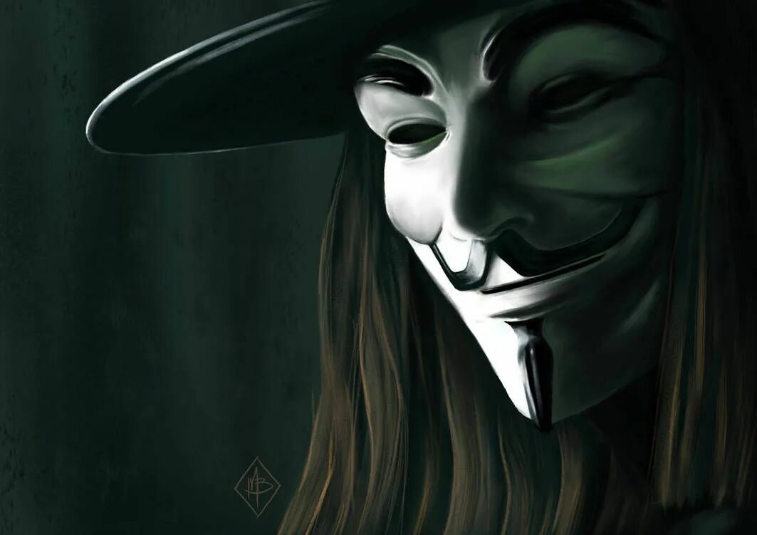 Вендетта. V for Vendetta. @Vendetta.v1_. Маска Анонимуса женская. Miniature private anonymous