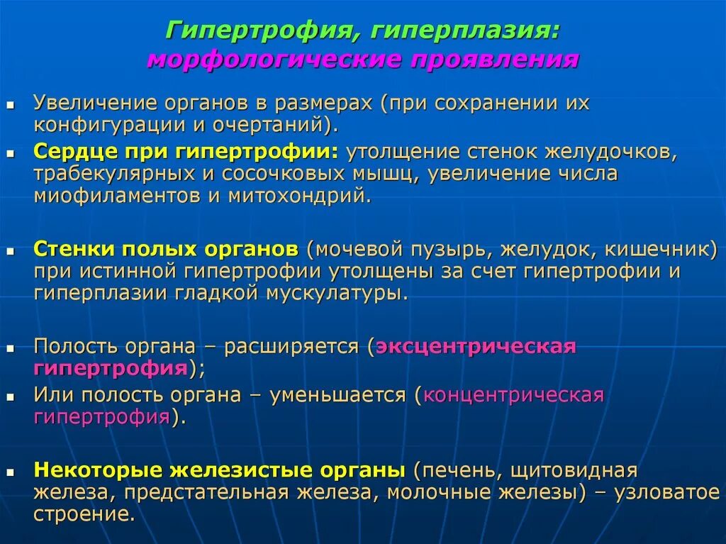 Гипертрофия что это. Морфологические проявления гипертрофии. Морфологические проявления гипертрофии и гиперплазии. Клинико-морфологическая характеристика гипертрофии. Гиперплазия морфологическая характеристика.