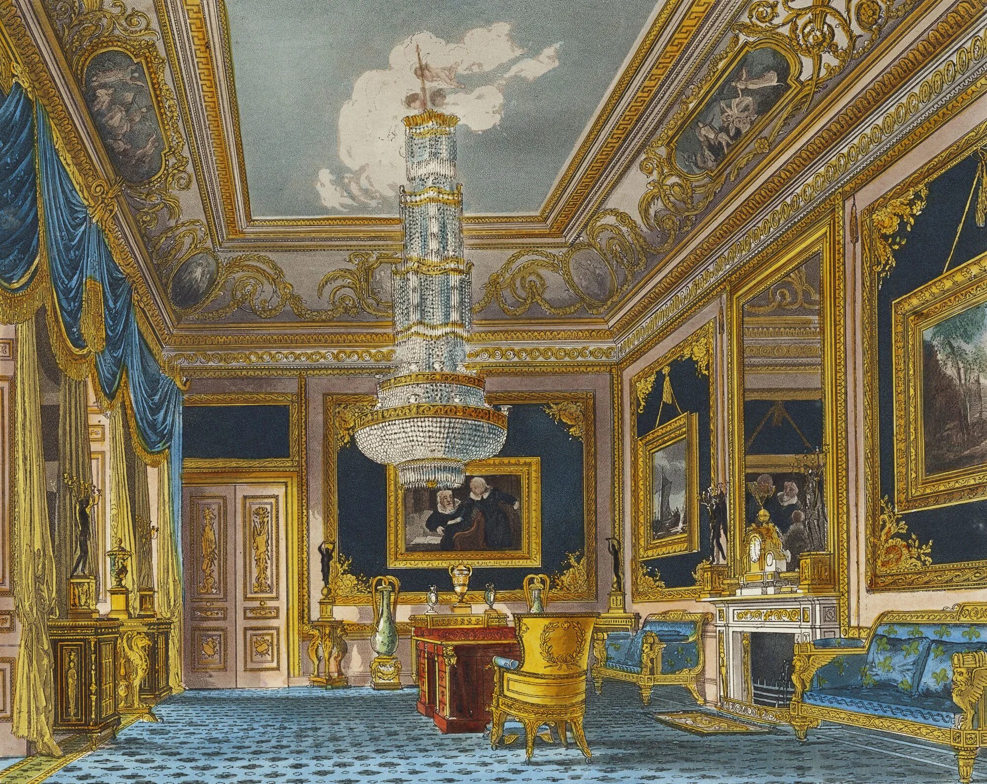Стиль ампир в интерьере. Александровский ампир интерьер. Ампир интерьер 19 век. Карлтон хаус дворец. Стиль ампир китч фото в золоте.