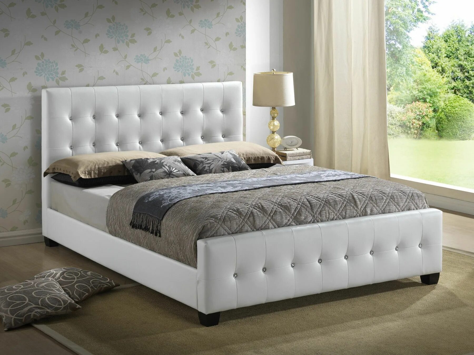 Кровать Tufted Headboard. Кровать Квин сайз. Кровать Орматек — 160х200 см. Кровать двуспальная 160х200 Мелака Малайзия.