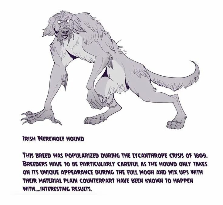Werewolf DND. Мифические собаки с легендами. Ликантроп с именем рейк.