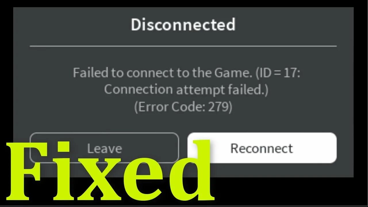 Failed connect to the game id 17