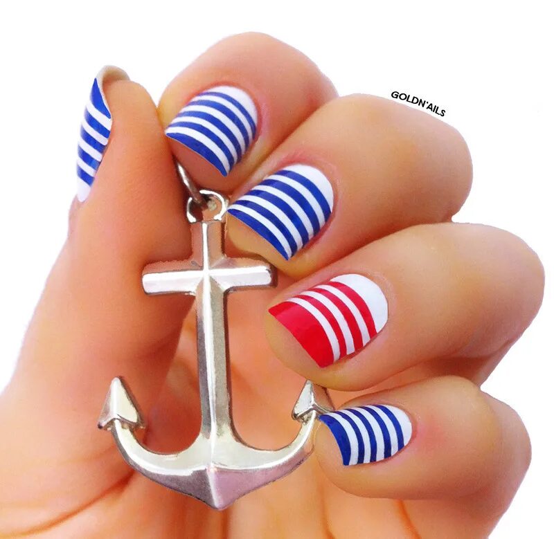 Морской дизайн ногтей. Ногти в морском стиле. Гель лак на морскую тему. Маникюр и педикюр в морском стиле. Шеллак в морском стиле.
