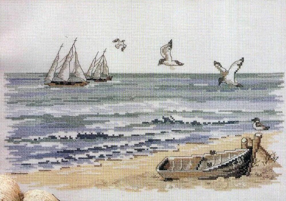 Вышивка морской пейзаж. Вышивка морской пейзаж. Маяк золотое руно вышивка крестом. Схемы вышивки крестом морские пейзажи. Вышивка крестом морские пейзажи наборы.