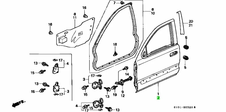 Хонда срв передняя левая дверь. Honda CR-V 3 схема двери. Клипсы обшивки двери Honda CRV 3. Уплотнитель накладки двери Honda CR-v4. Дверь Хонда СРВ рд1.