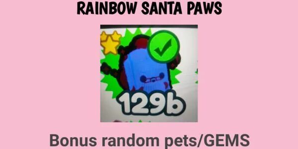 Rainbow pet. Rainbow huge Santa Paws. Rainbow huge Santa Paws валюта. РОБЛОКС ПЭТ симулятор х Санта Павс. Санта Павс в пет сим.