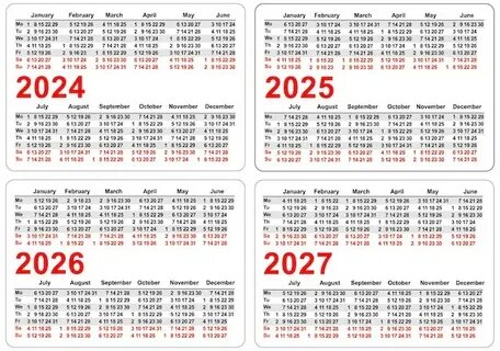 Сетка календарь 2024 2025