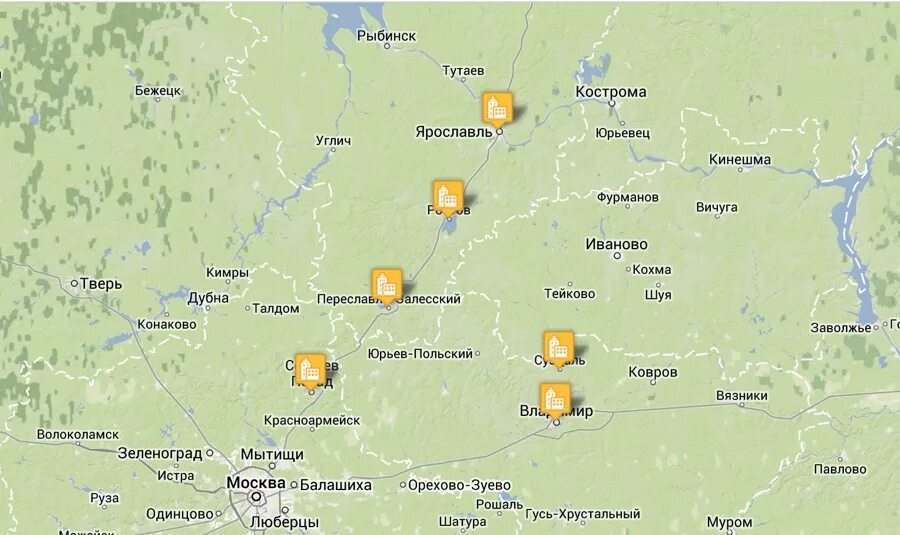 Суздаль на карте золотого кольца России. Переславль-Залесский на карте золотого кольца. Переславль Залесский золотое кольцо России на карте. Иваново на карте золотого кольца России.