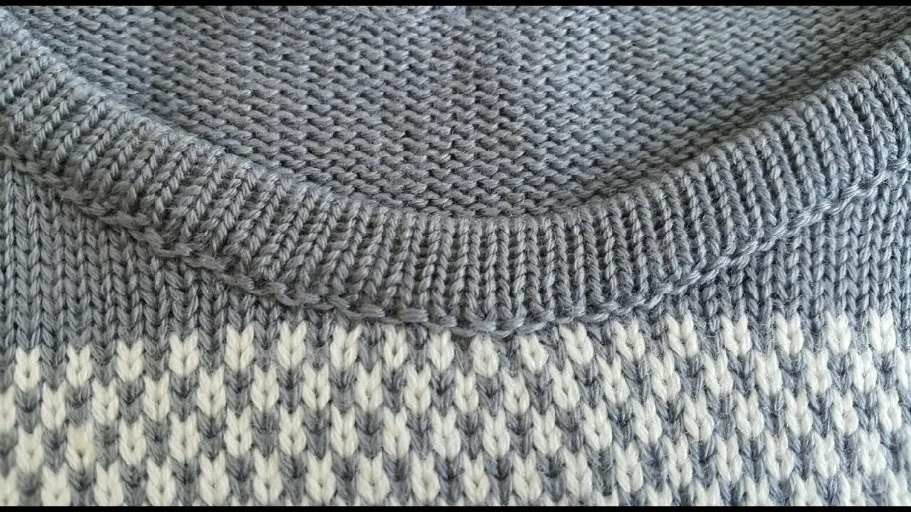 ложная кеттлевка горловины спицами поворотными рядами