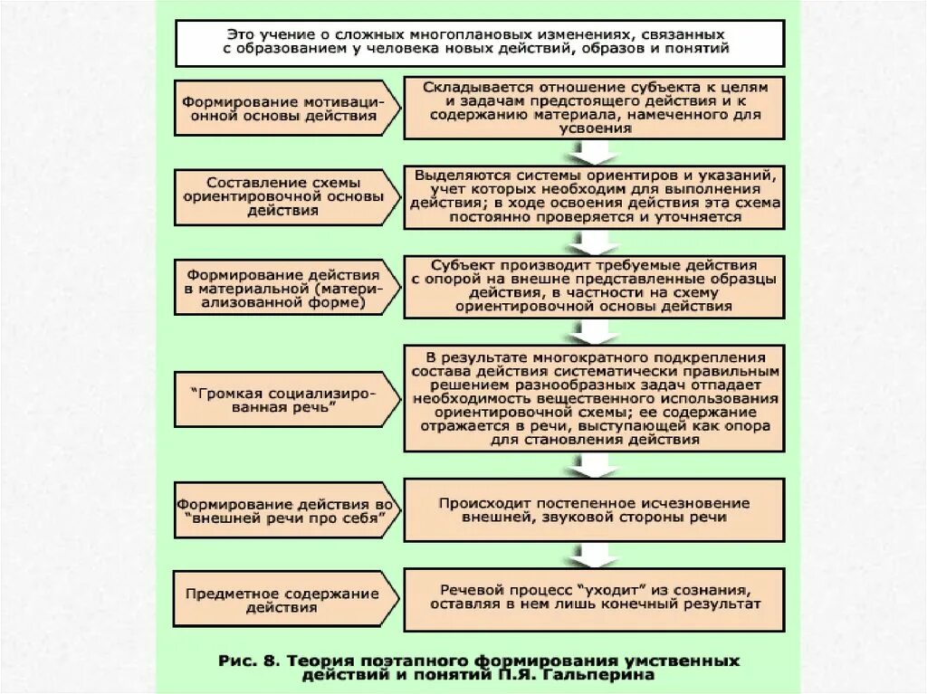 Теория поэтапного формирования п я гальперина. Этапы формирования умственных действий (п.я. Гальперин).. Теория Гальперина этапы формирования умственных действий. Теория поэтапного развития умственных действий п.я.Гальперина. Ориентировочная деятельность Гальперин.
