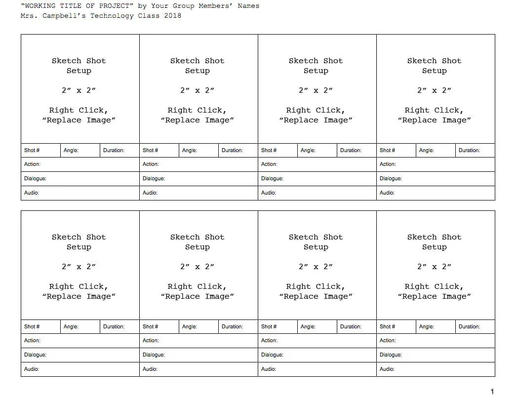 Script Template. Long shot бланк. Shooting script blank.