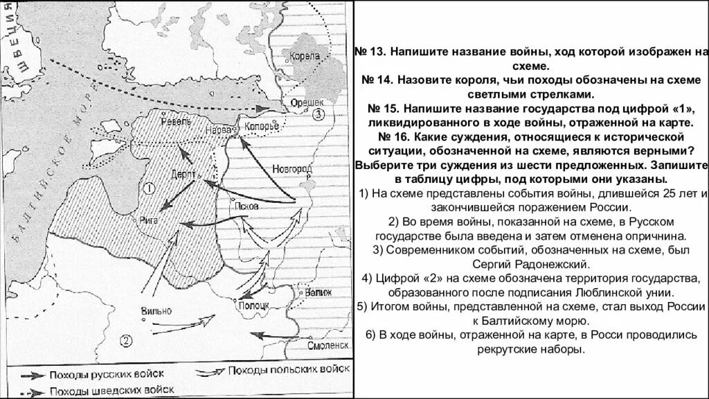 Чей поход изображен на схеме