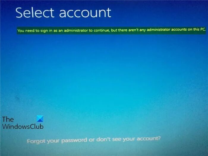 You are not an administrator. You are not an administrator