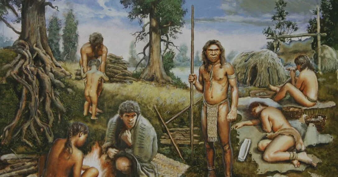 10 12 тыс лет. Человек эпохи мезолита. Человек 12-14 тыс лет назад. Первобытные люди. Зденек буриан каменный век люди.