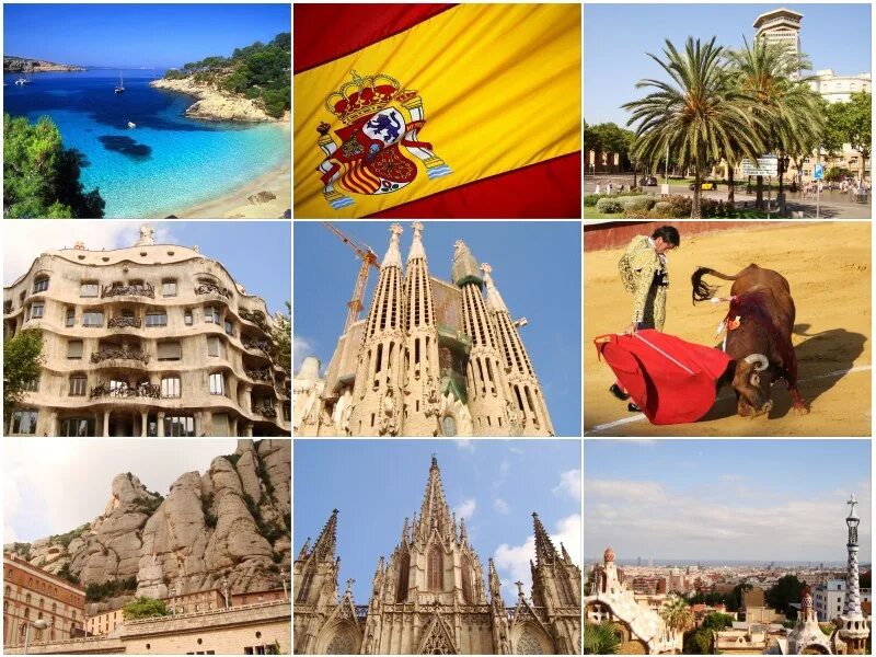 Экскурсионный тур июнь. Туристический коллаж. Экскурсионный туризм в Испании. Путешествие по Испании. Испания коллаж.