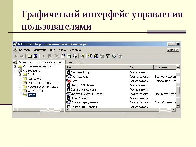 Назначение система управления пользователями. Графический интерфейс. интерфейс управления. графический интерфейс пользователя. система управления пользователями.