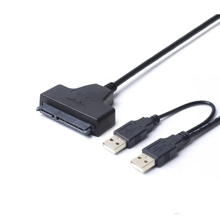 USB SATA 2.5 HDD SATA адаптер. Кабель переходник SATA USB 3.0 HDD SSD. SATA - USB 3.0 + USB 2.0 кабель переходник HDD / SSD 2,5.