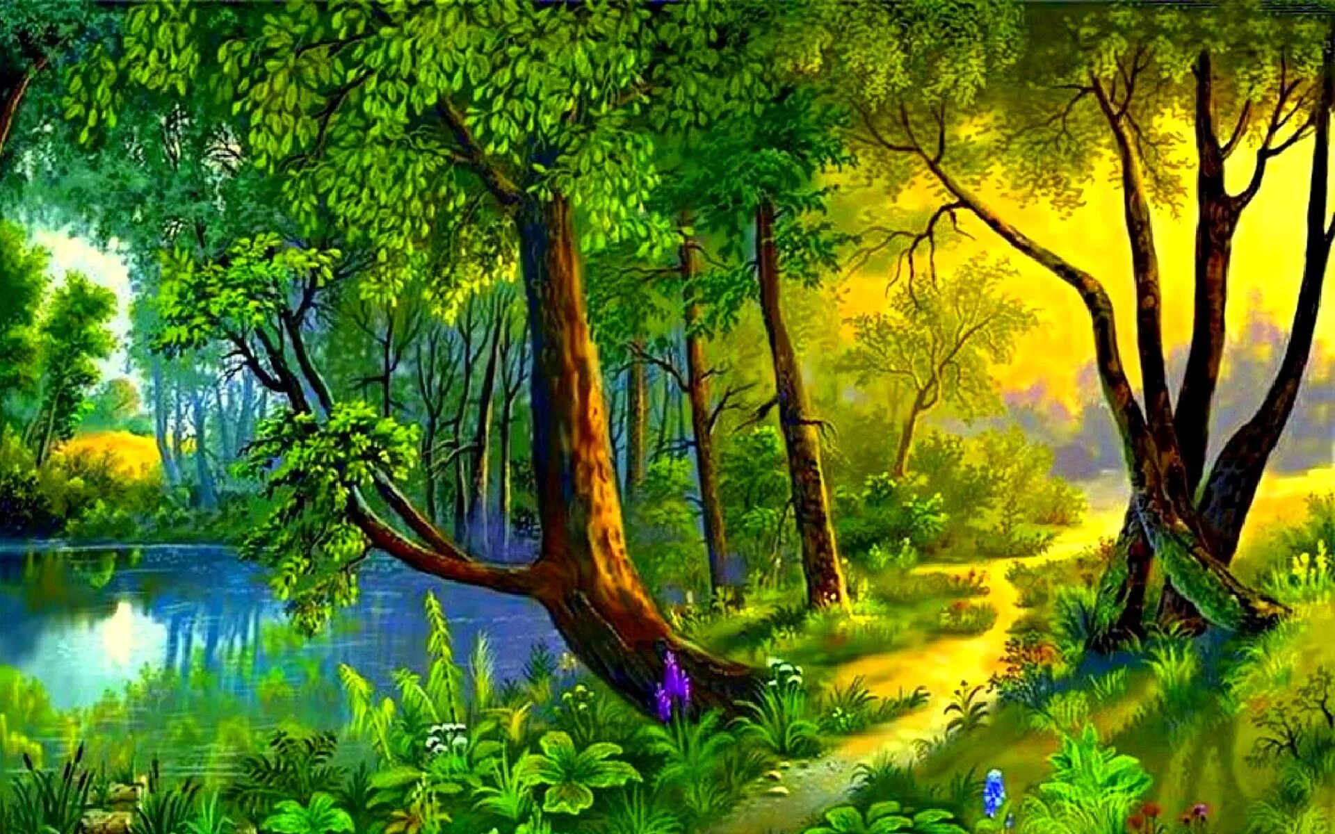 Рисунок природы леса