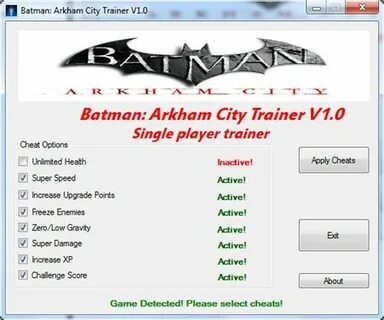 Batman arkham трейнер