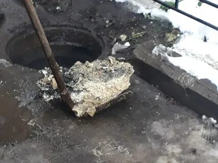 Вот, что происходит в дворовом колодце канализации, в который одно из рыбин...