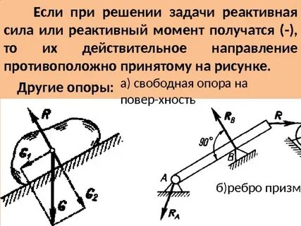 Внутренние реактивные силы