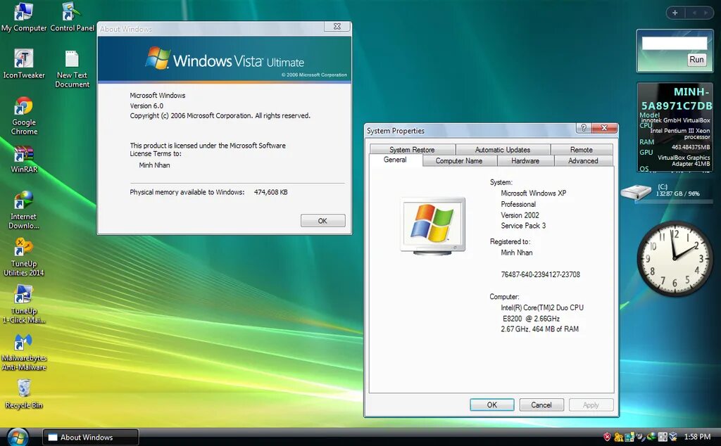 Windows vista процессор