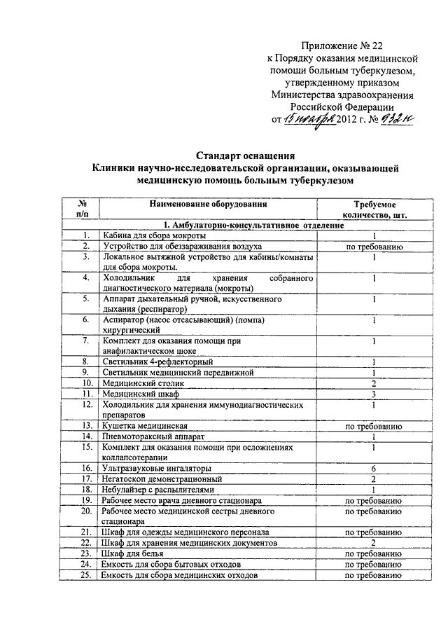 Туберкулез приказы минздрава