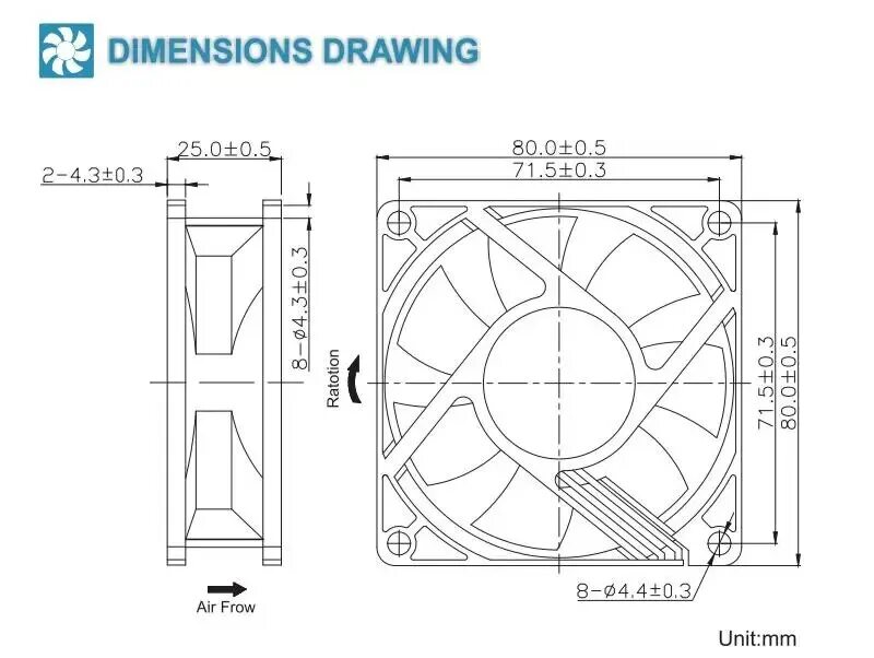 Диаметр кулера. Вентилятор 80x80x25 чертеж. Вентилятор 80х80х25 чертеж. Кулер 80 мм Размеры. Посадочные отверстия вентилятора 80x80.