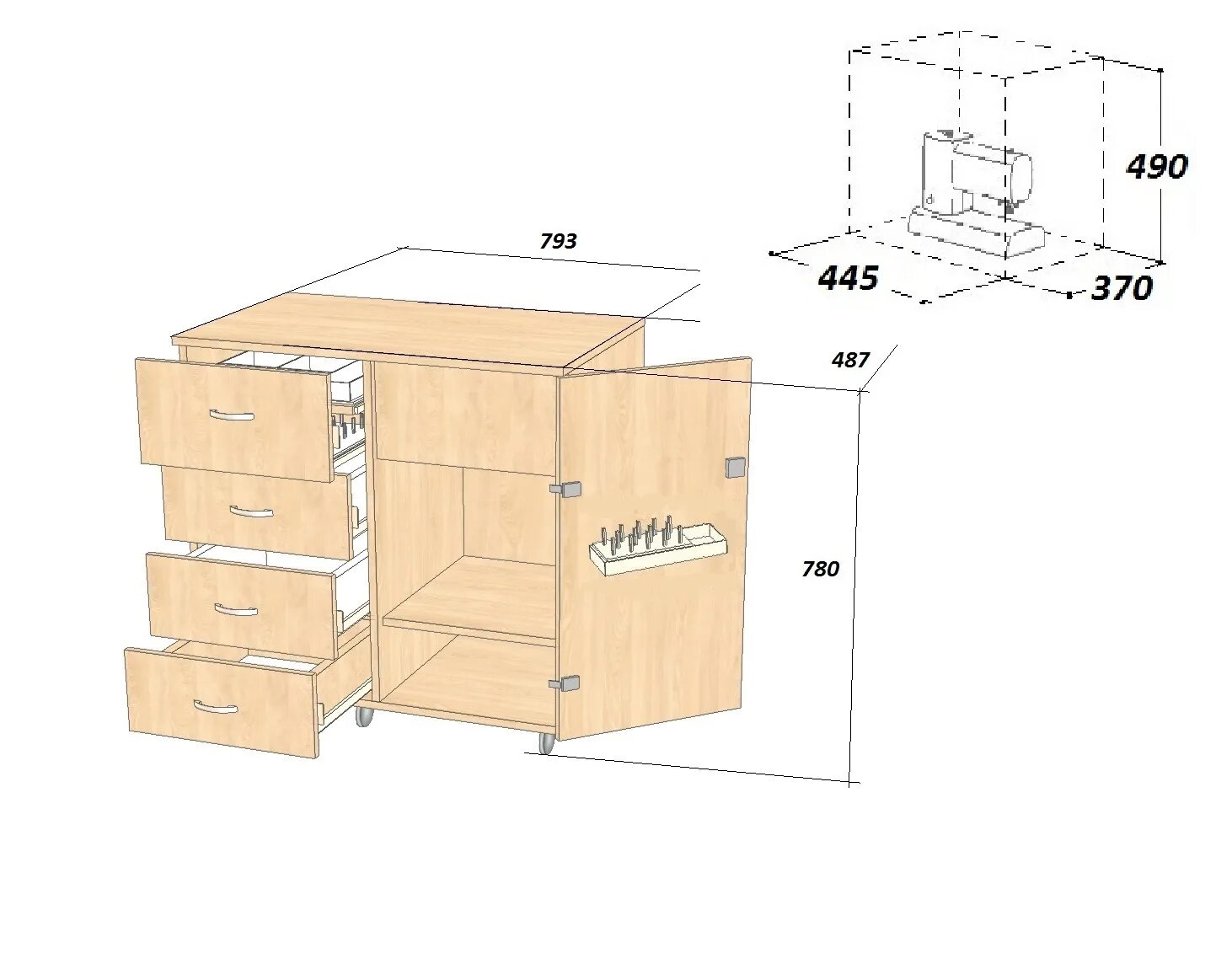 Высота швейной машинки. Тумба для швейной машины комфорт 2. Тумба для швейных принадлежностей комфорт 2. Тумба для швейных принадлежностей комфорт 1.1MD Exclusive, габ.406х487х780мм. Тумба швеи комфорт 2.1м.