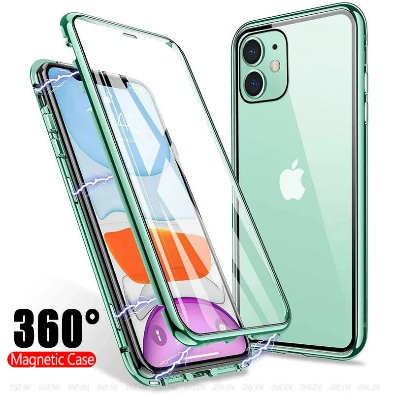 Case for iphone 13 Pro Max. Магнитный чехол для iphone 11 Pro. Iphone XR чехол 12 Pro Max. Чехол 360 для iphone XR.