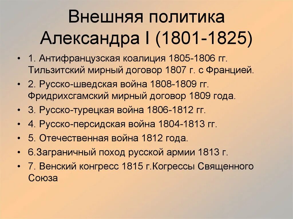 Правление Александра I (1801-1825) - online presentation