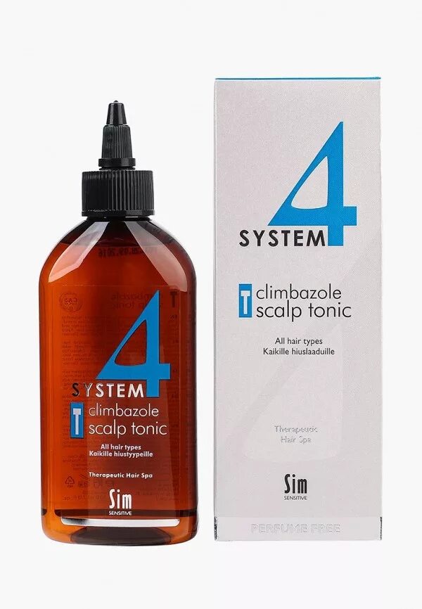 System 4 scalp. System 4 тоник t scalp tonic 500мл. sim sensitive system 4 тоник. терапевтический тоник «т» sim sensitive. климбазол для волос.