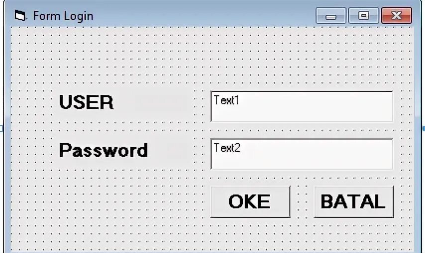 Form load. Form Label password.