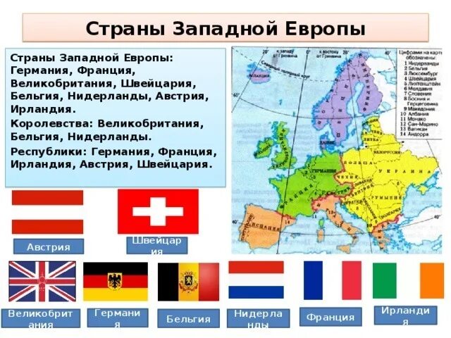 26 страна. Какие страны входят в западную Европу. Какие страны входят в западную Европу на карте. Республика государство Западной Европы. Карта Западной Европы страны входящие.