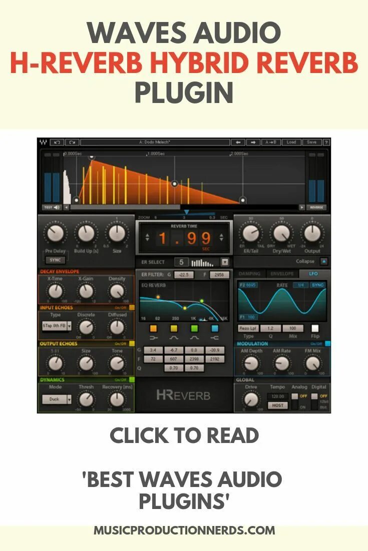 Waves plugins. H-reverb hybrid reverb. ревербератор waves. waves h reverb. h-reverb 5.0.