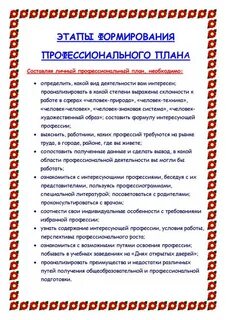 Памятки по профориентации для родителей