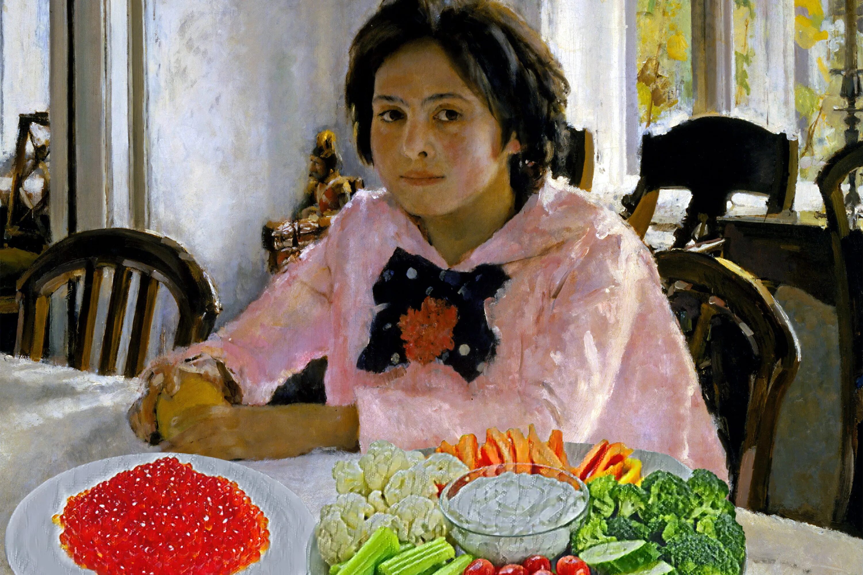 Девочка с персиками картина галерея. Серов девочка с персиками. Девочка с персиками (портрет в. с. Мамонтовой). 1887.